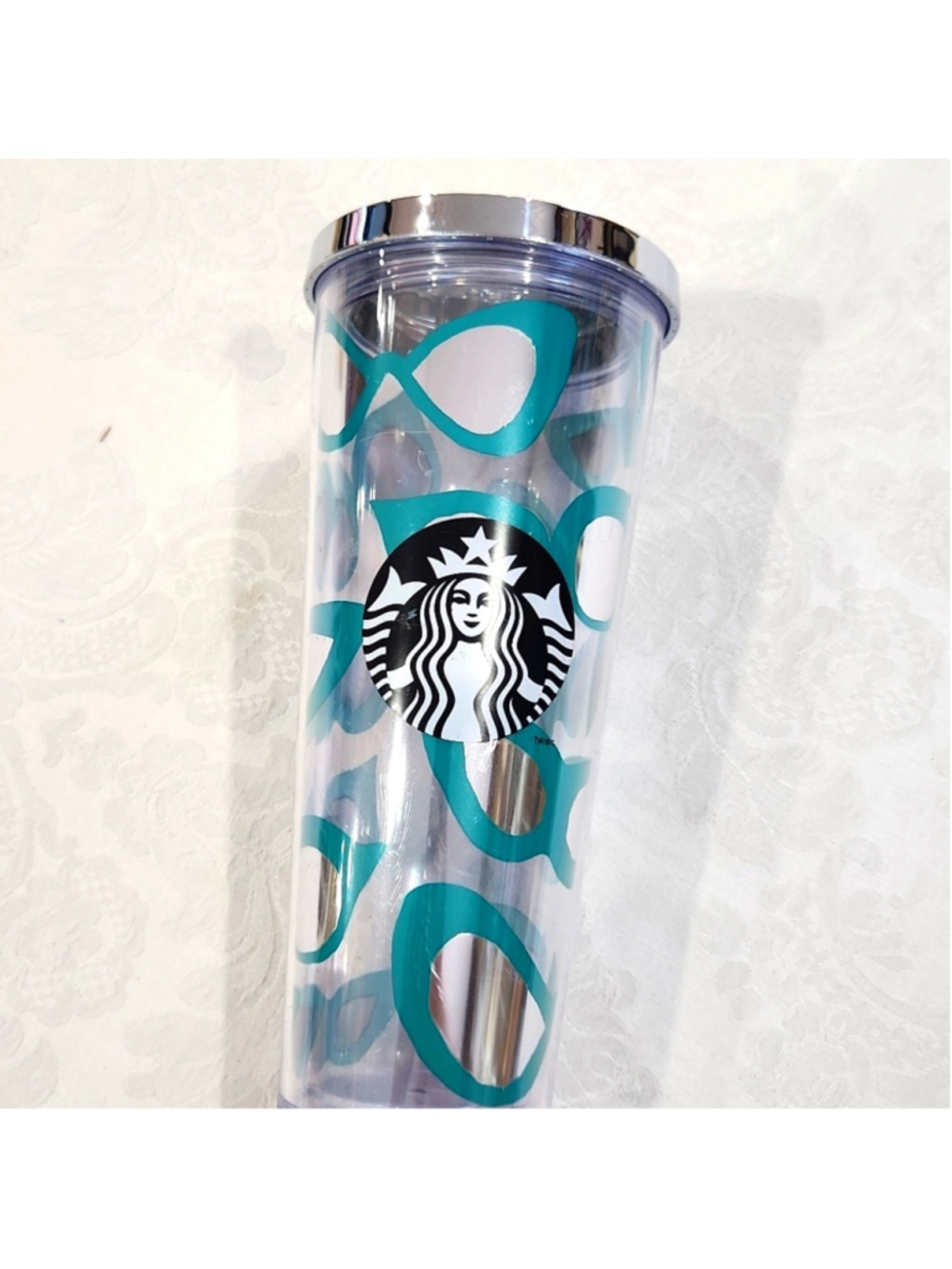 Starbucks cat eye glasses mirrored tumbler
